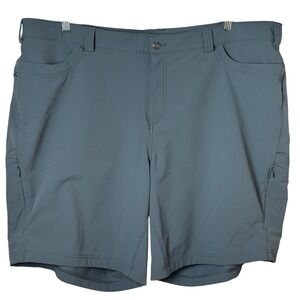 Duluth Trading Co Shorts Womens 22W Blue Gray Dry the Fly Cargo Utility Pockets